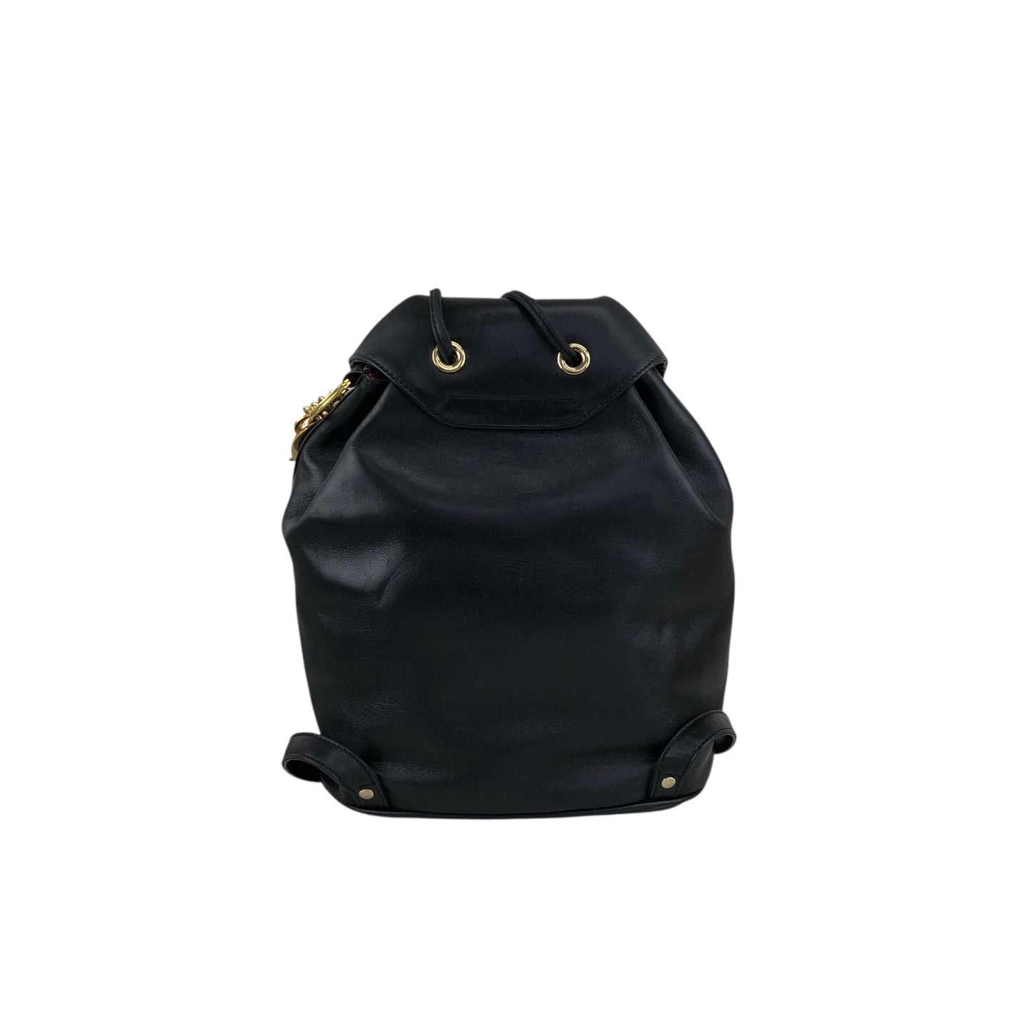 Christian Dior Logo Charm Backpack Black Vintage i7gek7