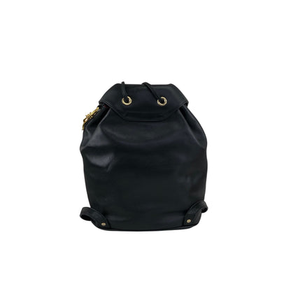 Christian Dior Logo Charm Backpack Black Vintage i7gek7
