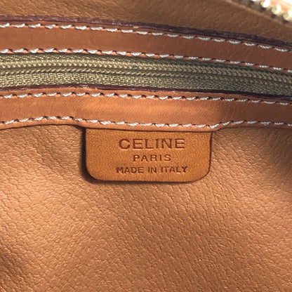 CELINE Macadam Blason Handbag Brown Vintage 3wk4bc