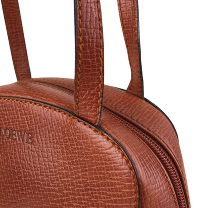 LOEWE Logo Embossed Shoulder bag Brown Vintage hhdfi4