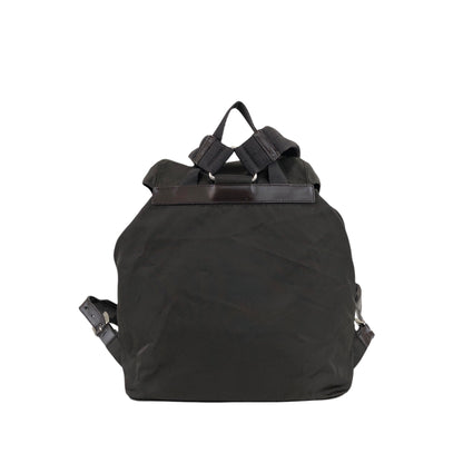 PRADA Triangle Logo Double Pocket Backpack Brown Vintage 65znig