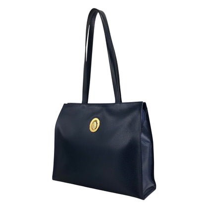 Christian Dior CD Logo Handbag Totebag Navy Vintage gxjx4z