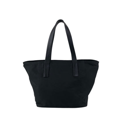 PRADA Tessuto Triangle Logo Handbag Black Vintage 5ujtgr
