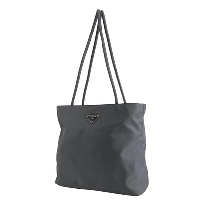PRADA Tessuto Triangle logo Totebag Gray Vintage nfpiaw