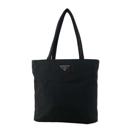 PRADA Tessuto Triangle Logo Totebag Black Vintage f4iv53