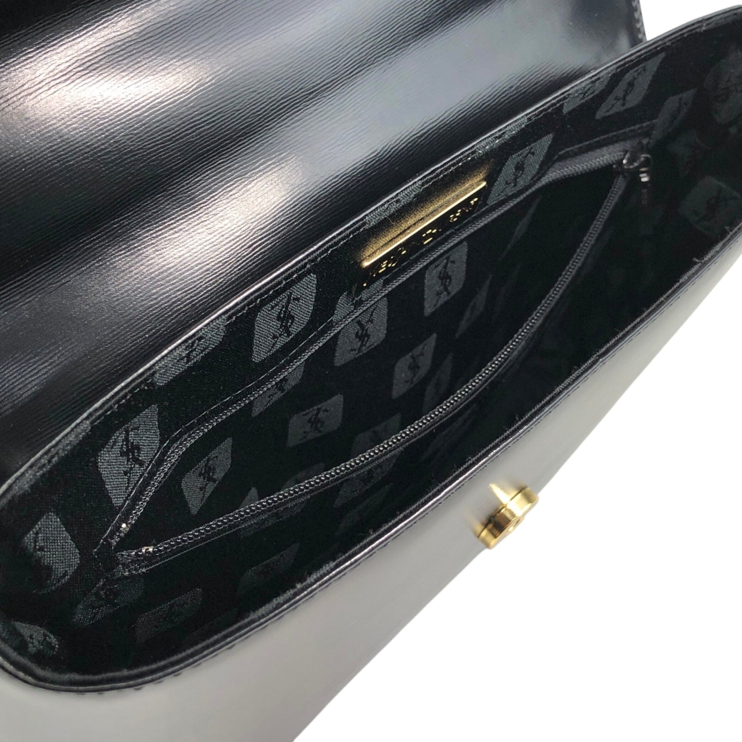 Yves Saint Laurent Top Handle Handbag Black Vintage fhj5dh