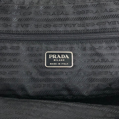 PRADA Triangle Logo Padlock Handbag Black Vintage n4a2rw