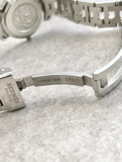 HERMES Quartz Watch Silver Vintage efbvgb