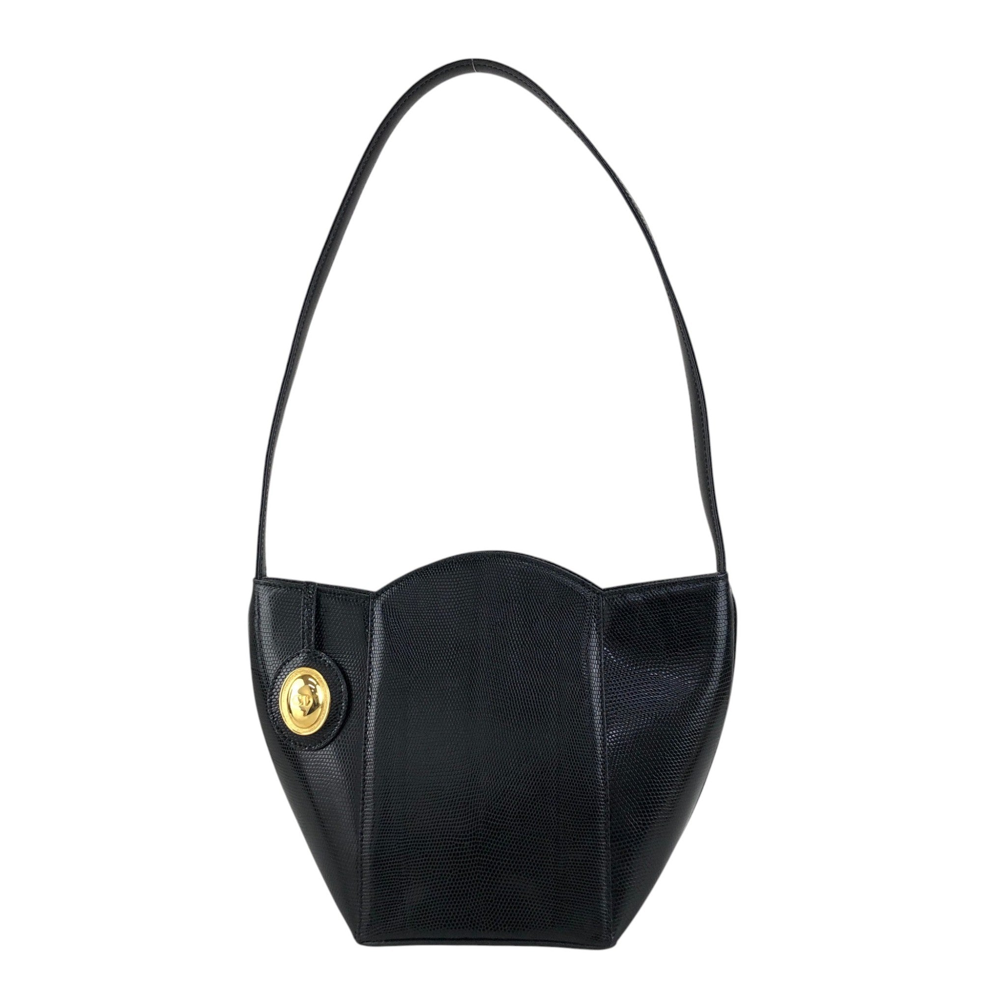 Christian Dior CD Logo Shoulder bag Black Vintage rzenbk