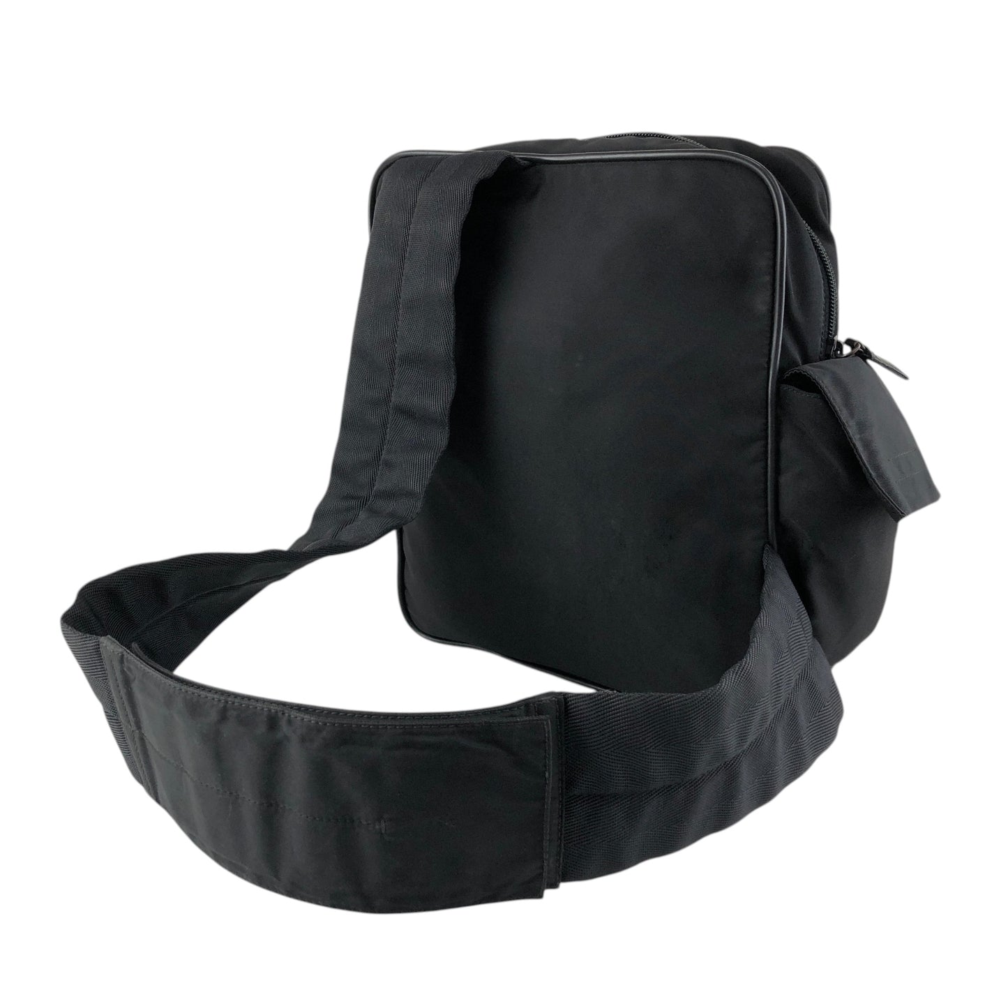 PRADA Tessuto Triangle Logo Sling bag Black Vintage p8ymye