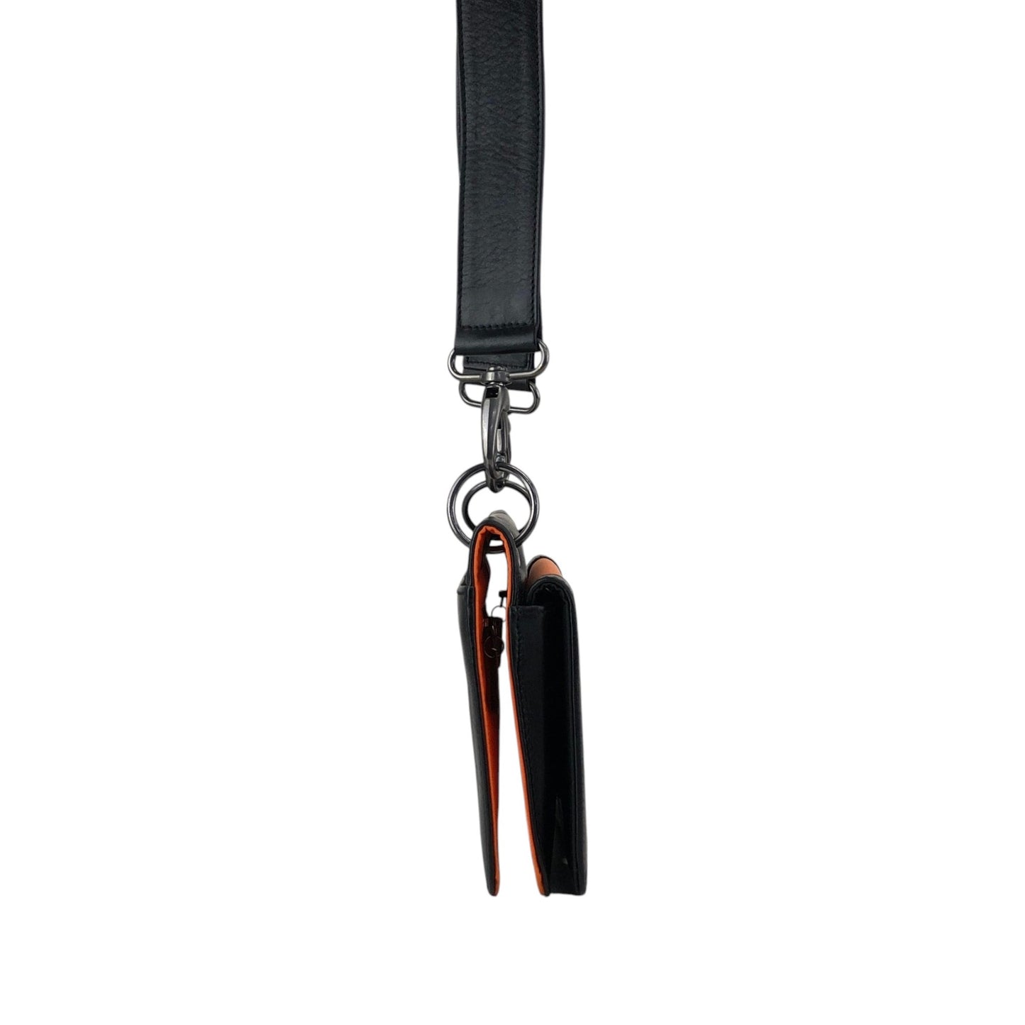 GIVENCHY Logo Shoulder bag Black×Orange Vintage ahpuhk