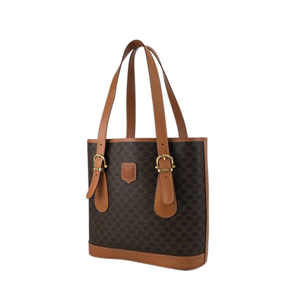 CELINE Macadam Blason Handbag Totebag Brown Vintage 8jw5jg