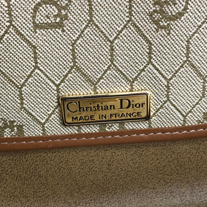 Christian Dior Honeycomb Pattern Shoulder bag Beige Vintage nw6ev5