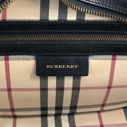 BURBERRY Logo Small Boston bag Handbag Black Vintage djr8rb