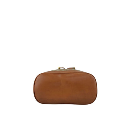 CELINE Macadam Blason Drawstring Shoulder bag Beige Vintage xyjee7