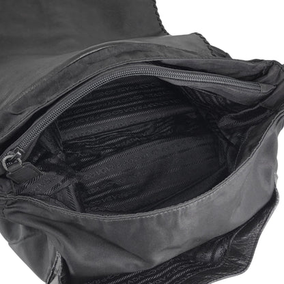 PRADA Triangle Logo Shoulder bag Black Vintage g37esw