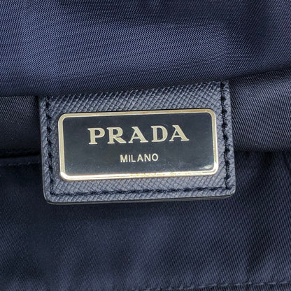 PRADA Tessuto Triangle Logo Two-way Handbag Shoulder bag Navy Vintage edw7hz