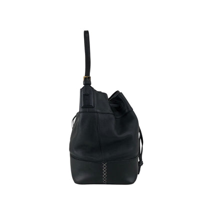 LOEWE Anagram Drawstring Shoulder bag Black Vintage kwnn6u