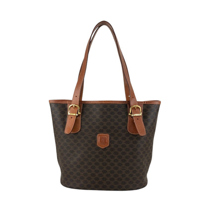 CELINE Macadam Blason Handbag Totebag Brown Vintage bz34wg