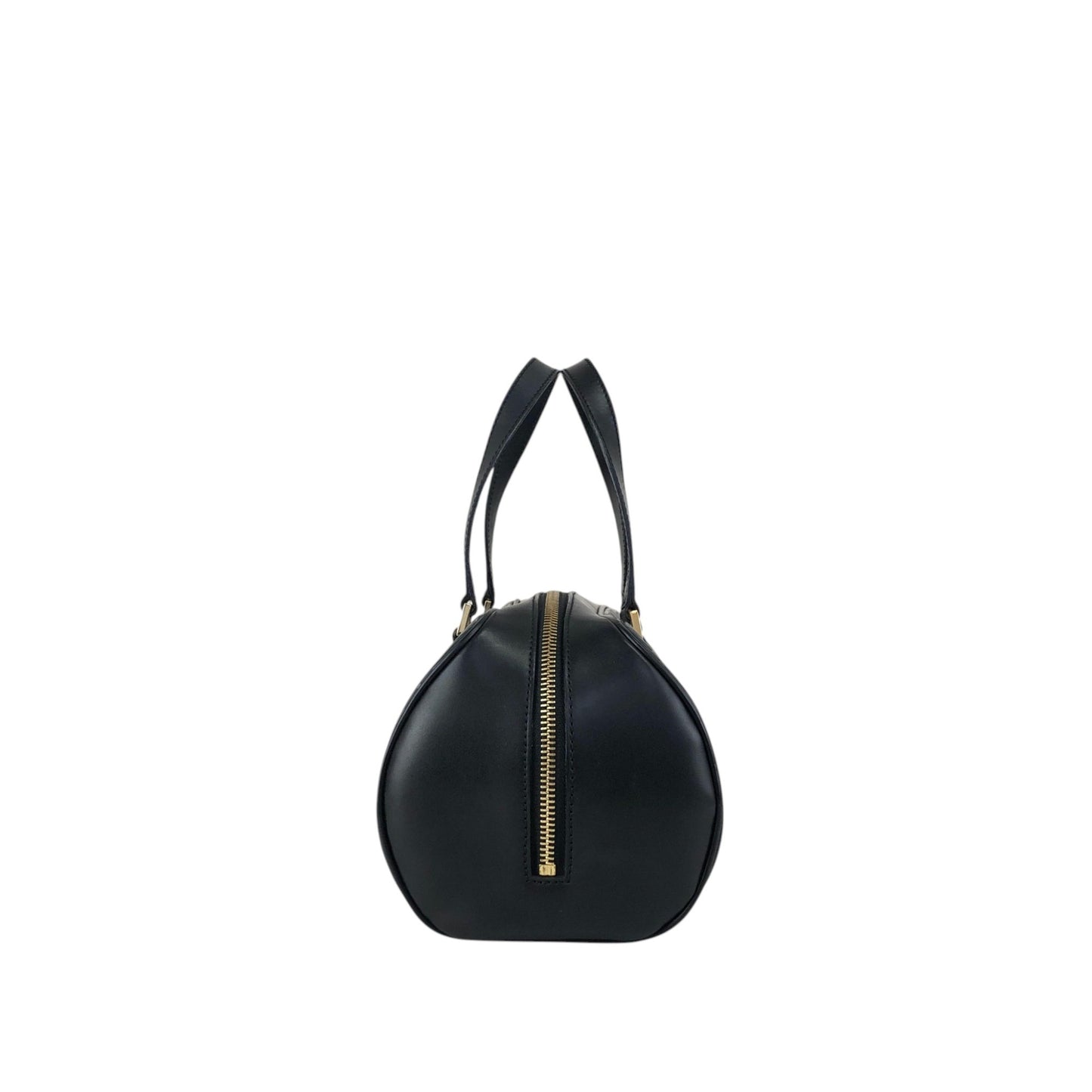 CELINE Logo Embossed Handbag Black Vintage 2jj6ge