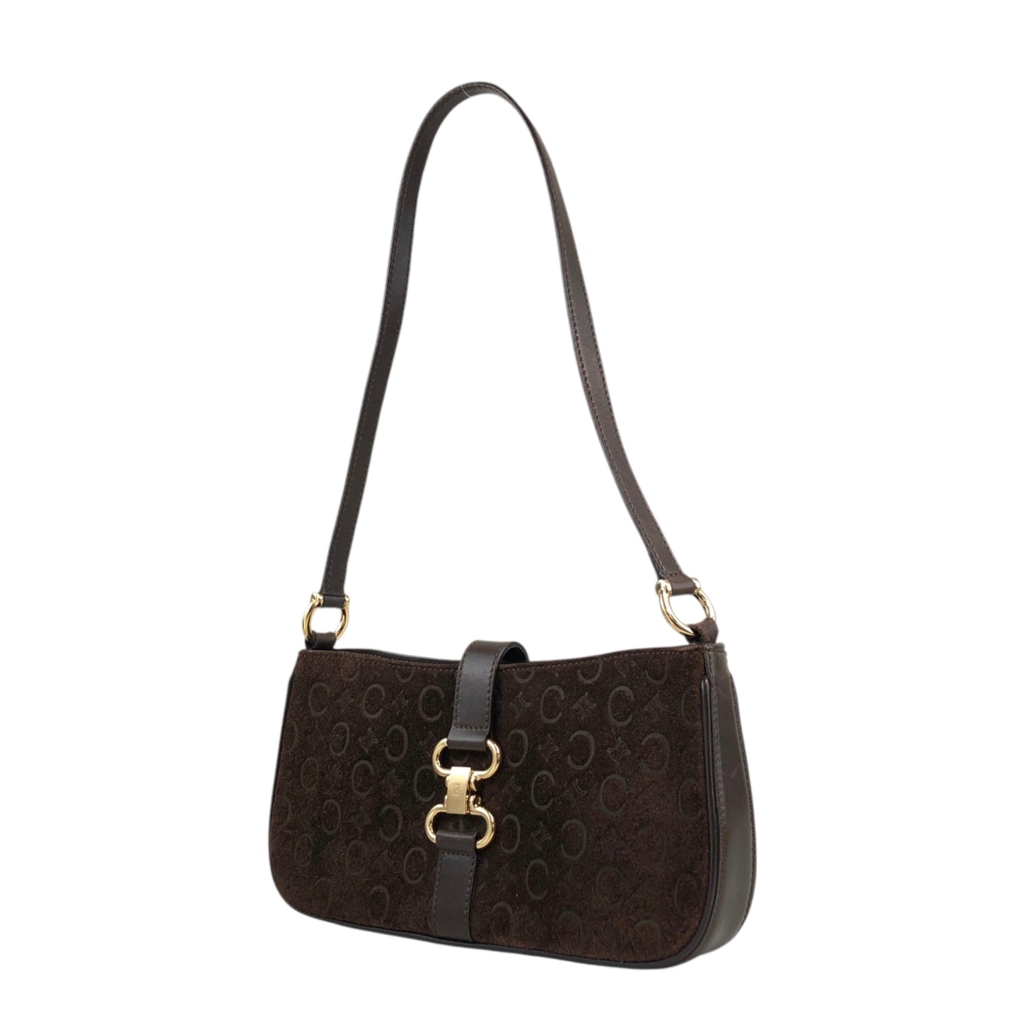 CELINE Horse Bit Shoulder bag Brown Vintage jvhfaj