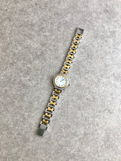 HERMES Watch Silver×Gold Vintage wri6ch