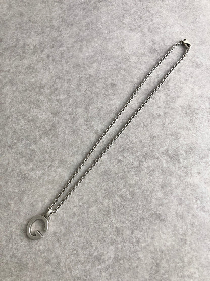 GUCCI G Motif Necklace Silver Vintage mgy4m5