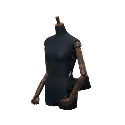 PRADA Tessuto Triangle Logo Shoulder bag Black Vintage 3nedhc