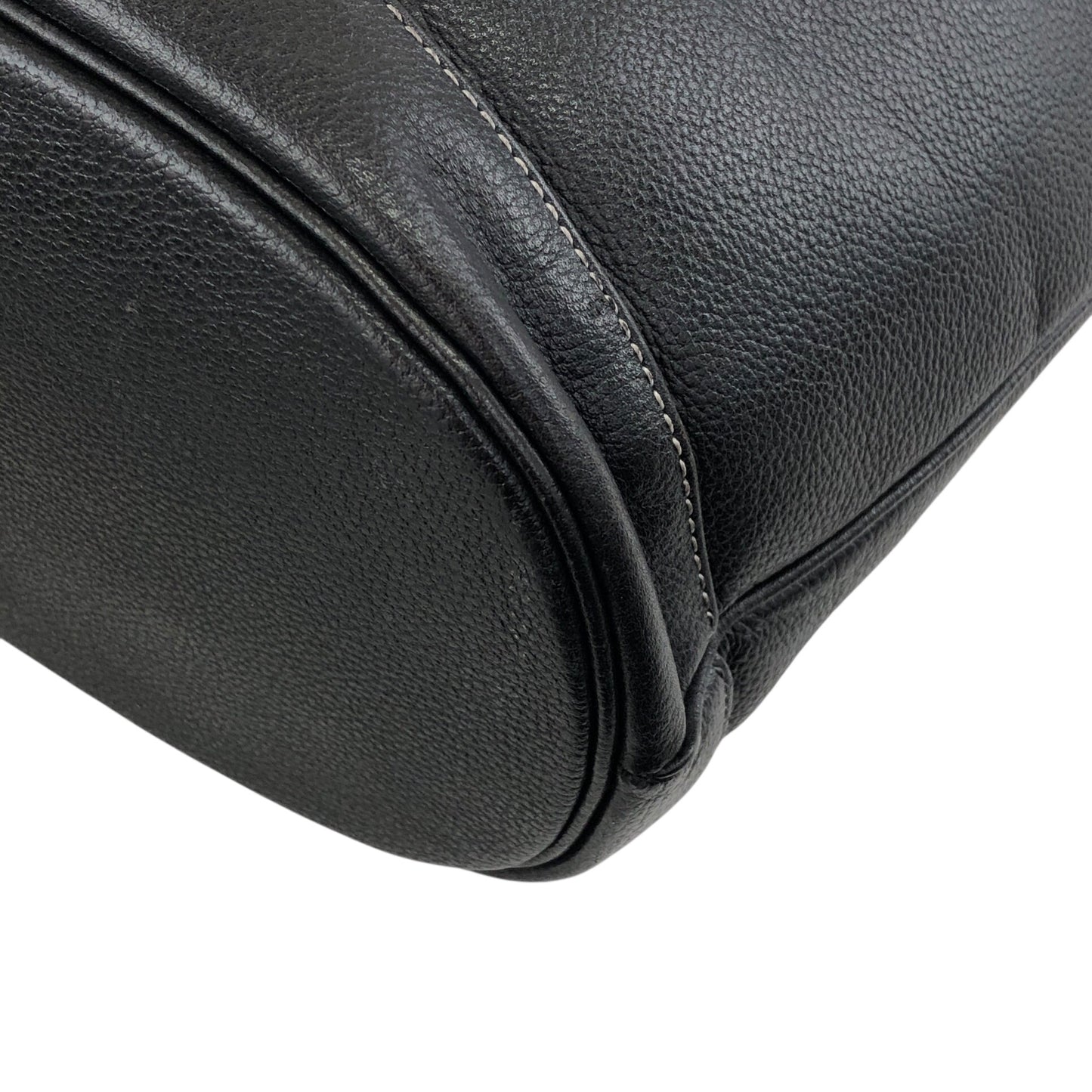 Yves Saint Laurent YSL Logo Drawstring Shoulder bag Black Vintage 3jig7u