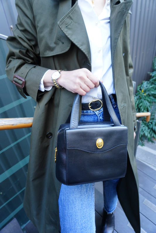 Christian Dior CD Logo Handbag Black Vintage zpkwmk