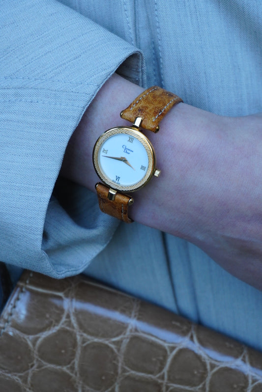 Christian Dior  Quartz Watch Gold Vintage 3050 w8uycn