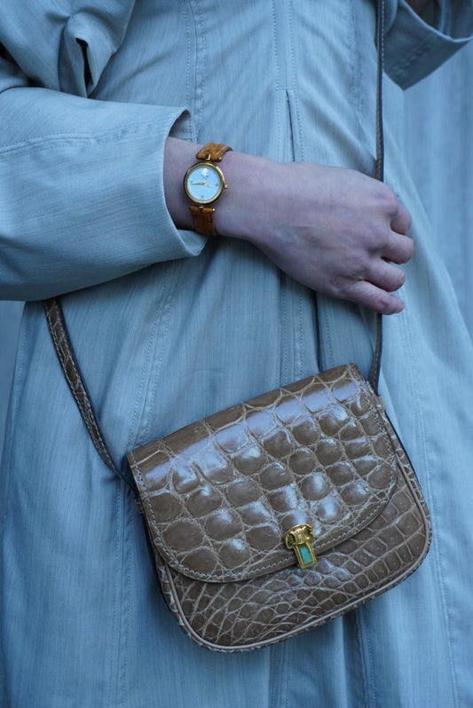 CELINE Blason Shoulder bag Brown Vintage 8xy6kp