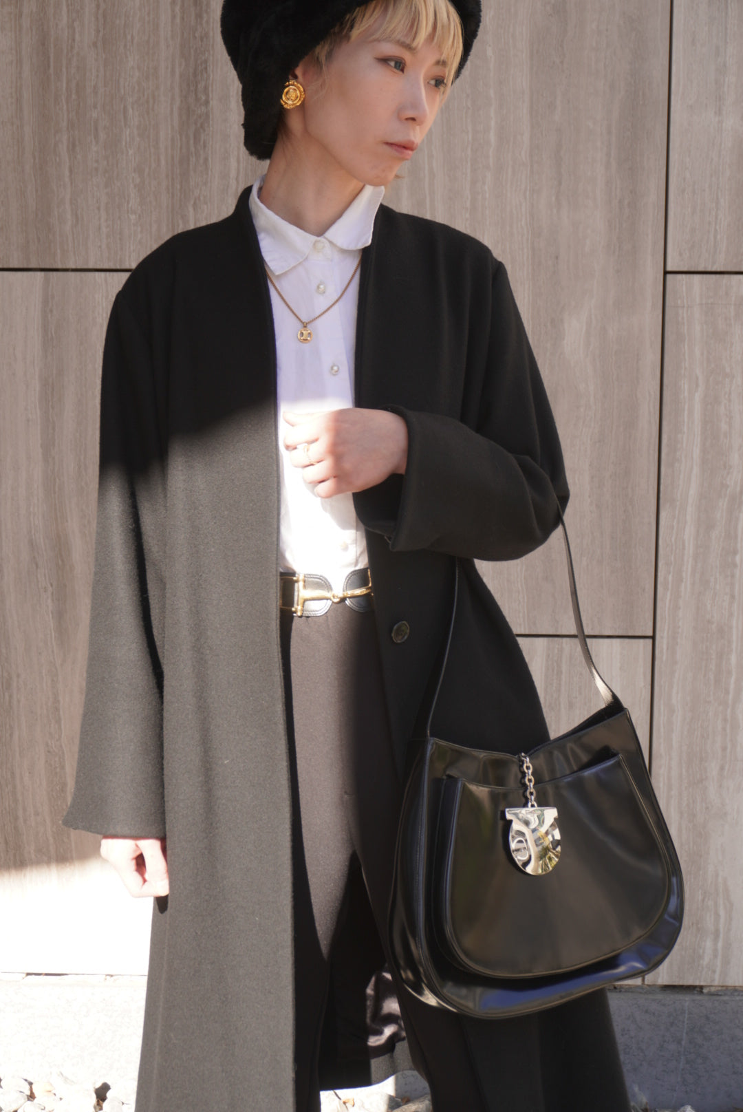 Salvatore Ferragamo Shoulder bag Black Vintage ccacbp