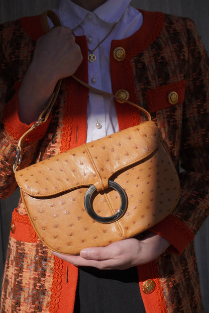 LOEWE Logo Shoulder bag Beige Vintage 2bjbin