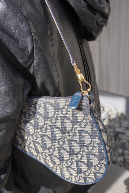 Christian Dior Trotter Shoulder bag Navy Vintage rdybbf