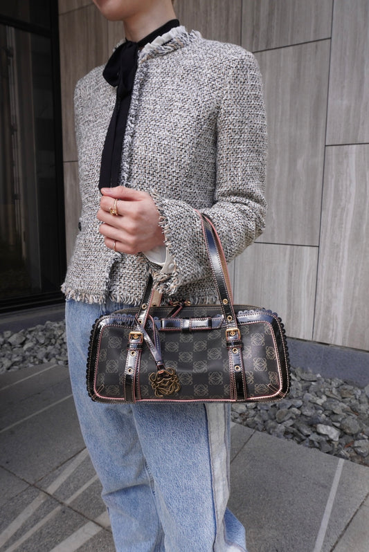 LOEWE Anagram Charm Boston bag Black Vintage u28crh