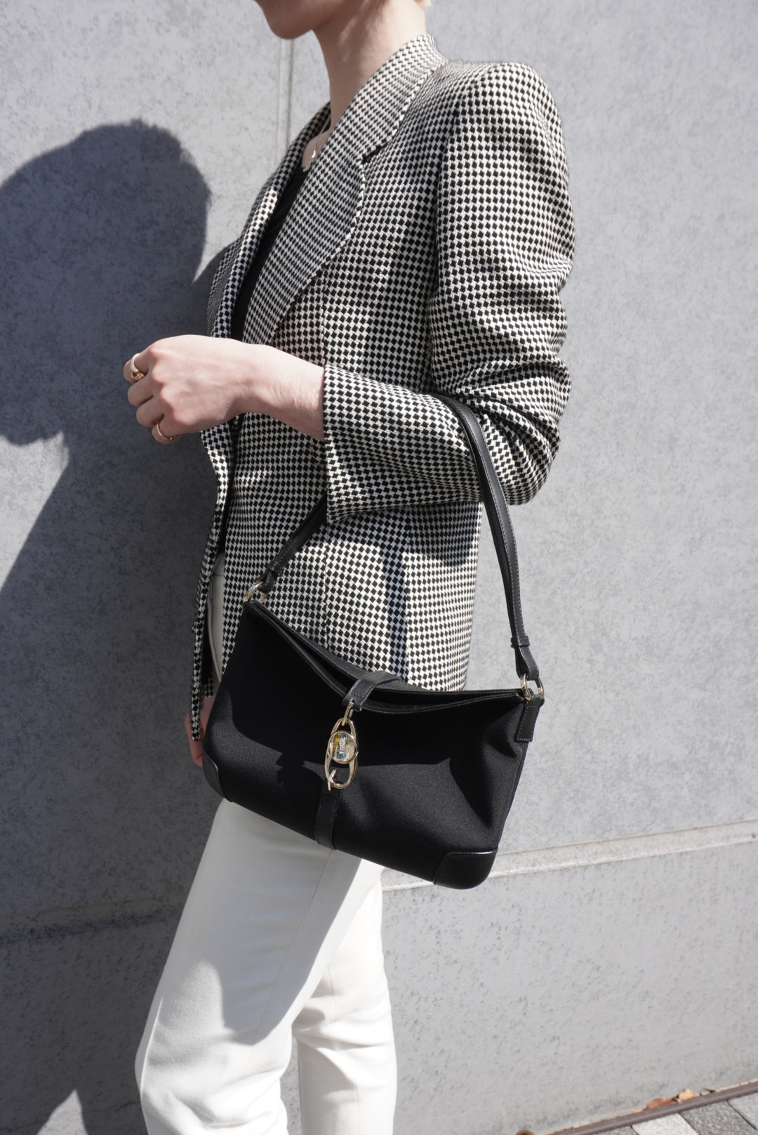 GUCCI Jackie Shoulder bag Black Vintage 8e828u