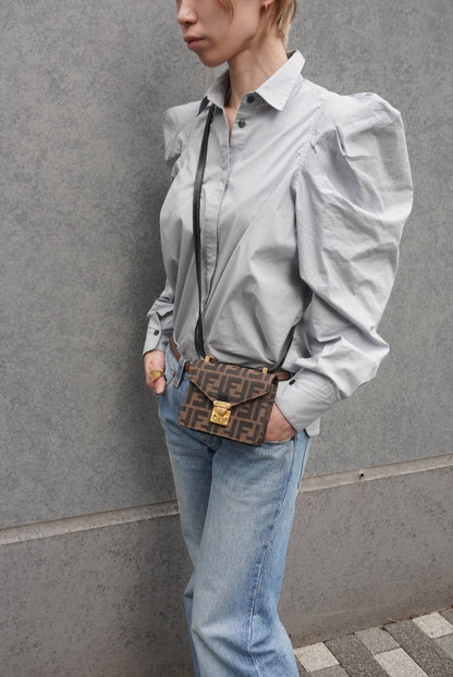 FENDI Zucca Lock Shoulder bag Brown Vintage mbiimu