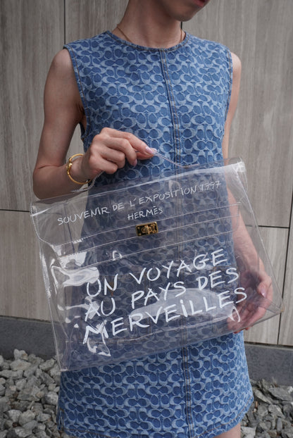 HERMES Handbag Clear Vintage 3a5dab