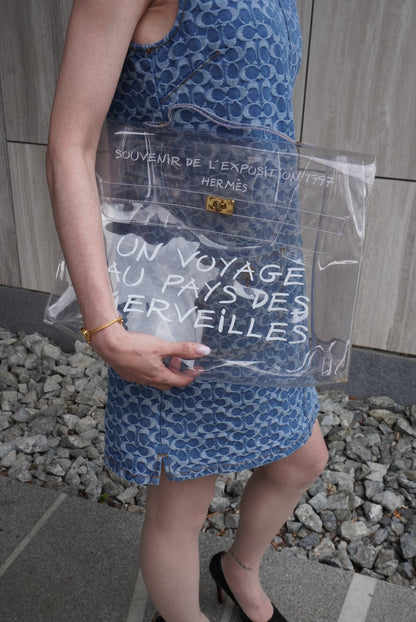 HERMES Handbag Clear Vintage 3a5dab