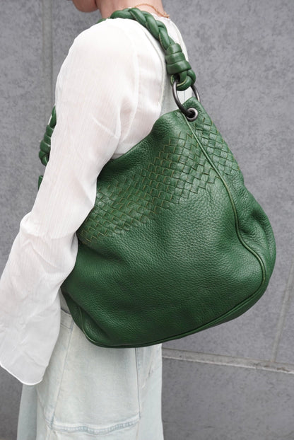 Bottega Veneta Intrecciato Shoulder bag Green Vintage bt6kue