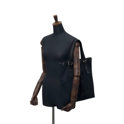 Yves Saint Laurent YSL Logo Totebag Handbag Black Vintage vtg2pn