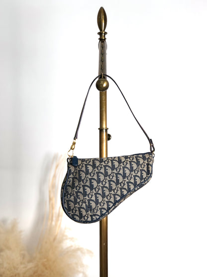 Christian Dior Trotter Shoulder bag Navy Vintage rdybbf