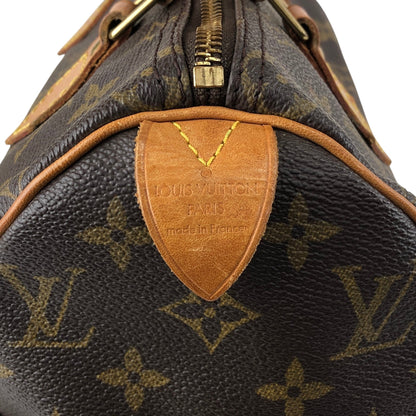 LOUIS VUITTON Monogram Small Boston bag Handbag Brown Vintage ss8v76