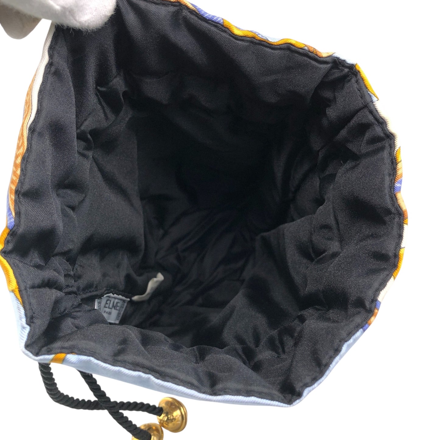 CELINE Starball Drawstring Handbag Blue Vintage cp3wry