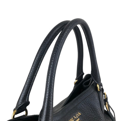 PRADA Logo Totebag Black Vintage fpj5iw