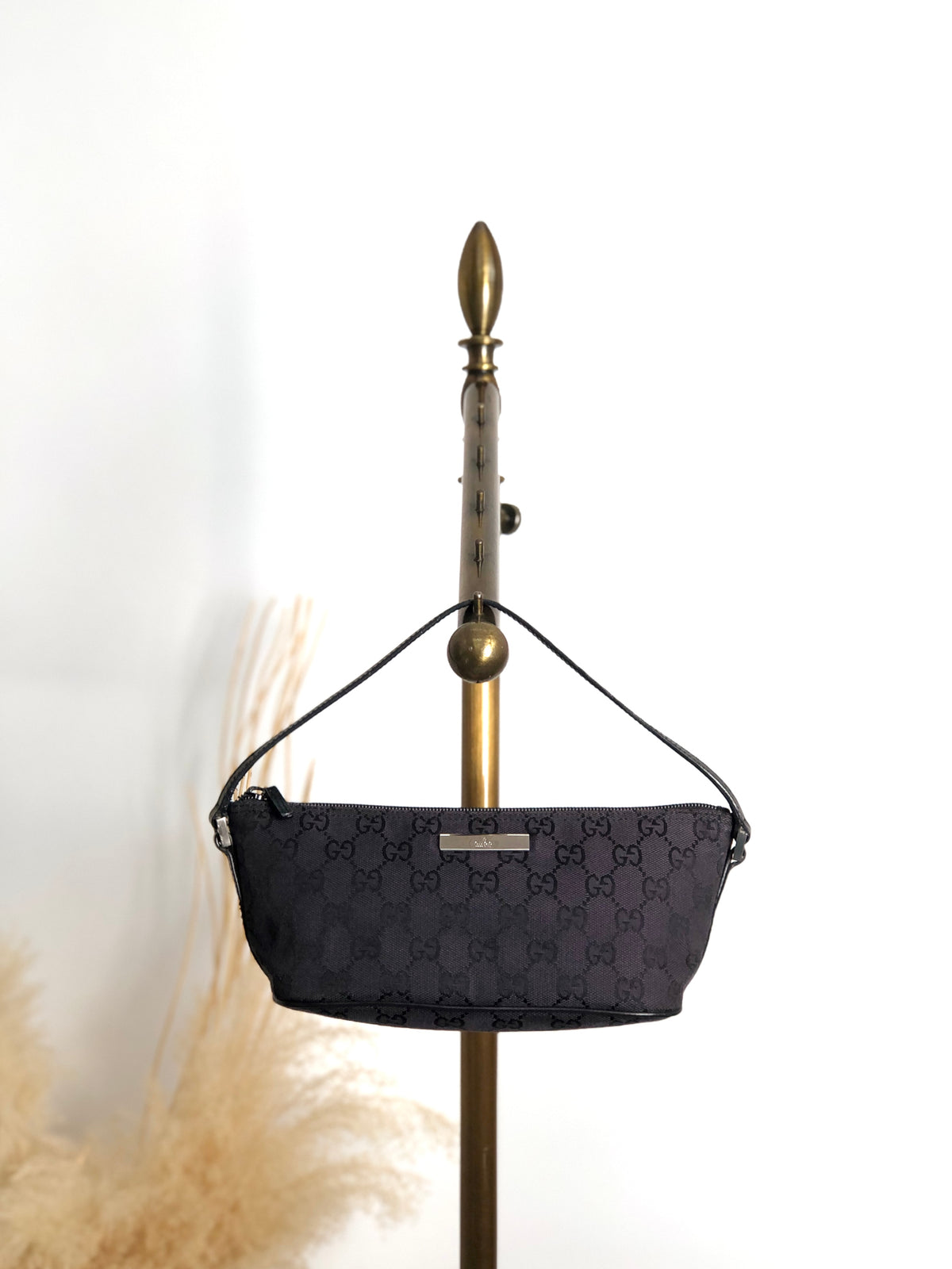 GUCCI GG Canvas Small Handbag Black Vintage vexspm