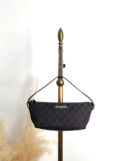 GUCCI GG Canvas Small Handbag Black Vintage vexspm