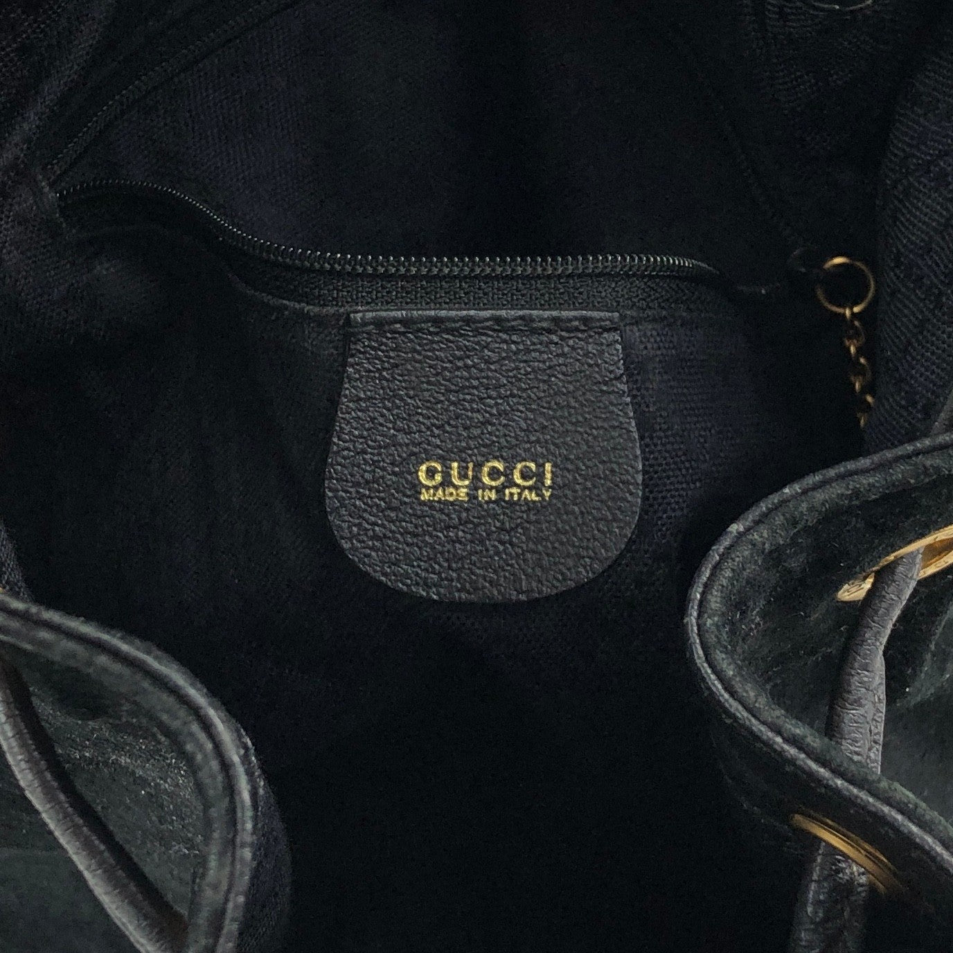 GUCCI Bamboo Two-way Handbag Shoulder bag Black Vintage egseba