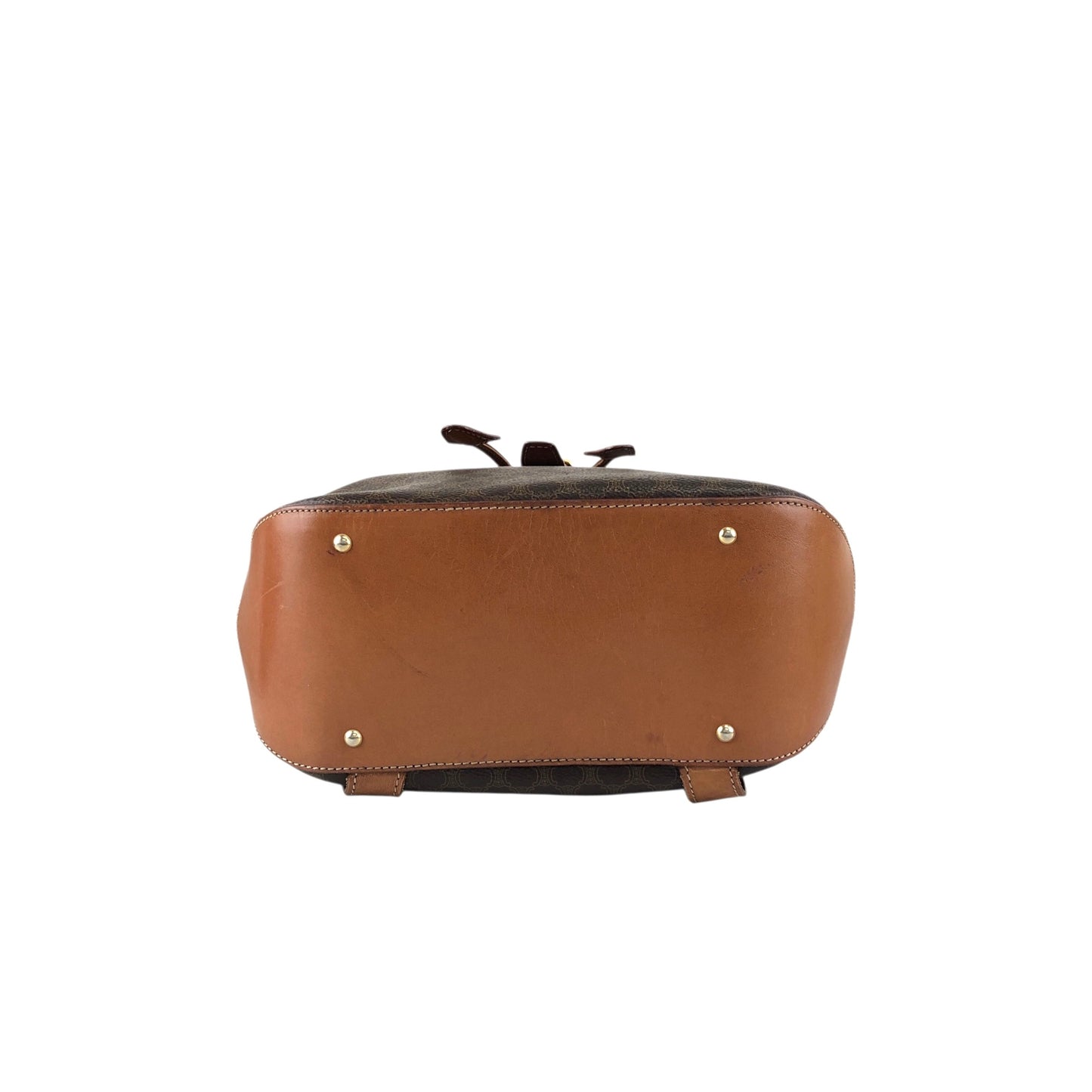 CELINE Macadam Front Buckle Backpack Brown Vintage 22b6rx